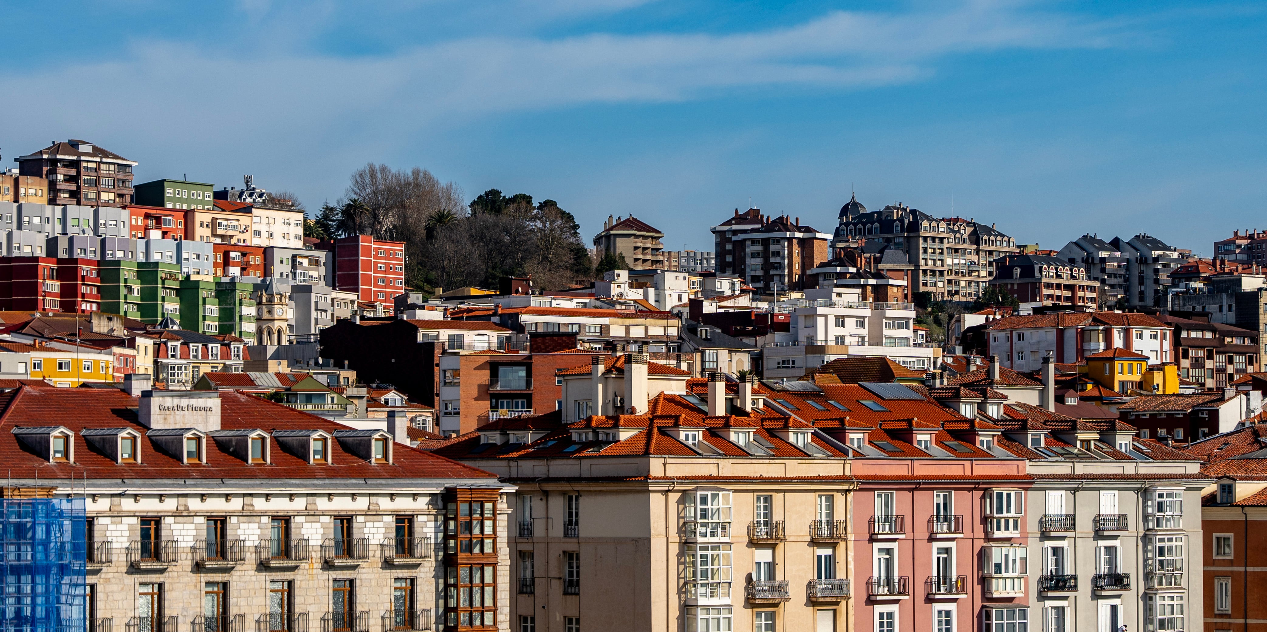 Vista de viviendas en Santander.