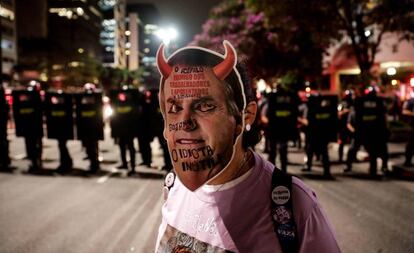 Manifestación contra Jair Bolsonaro.