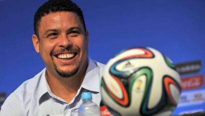 Ronaldo, en una conferencia de prensa en Bahía en 2013.