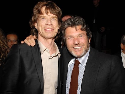 Mick Jagger y el editor Jann Wenner.