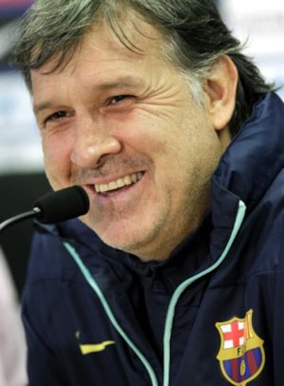 Martino, durante la rueda de prensa