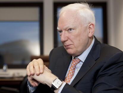 El presidente del Banco Europeo de Inversiones, Philippe Maystadt, durante la entrevista.