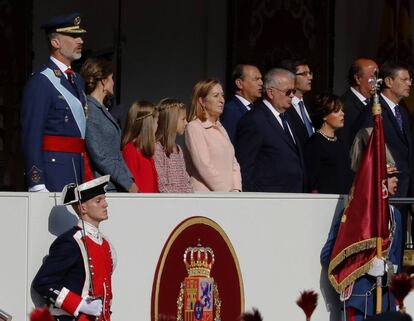 Los Reyes, la princesa Leonor y la infanta Sofía. Este es el único acto oficial fijo al que asistenten las hijas de don Felipe y doña Letizia.