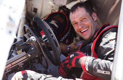 Albert Llovera, en la cabina de su Tatra en el Dakar 2016. 