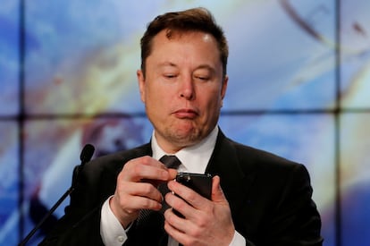 Elon Musk, en Cabo Cañaveral (Florida, EE UU), en enero de 2020.