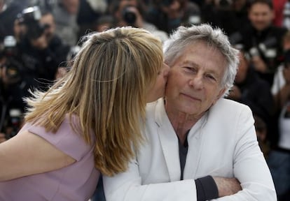 Roman Polanski y su mujer, la actriz Emmanuelle Seigner, protagonista de su último filme, 'La Venus a la Fourrure'.