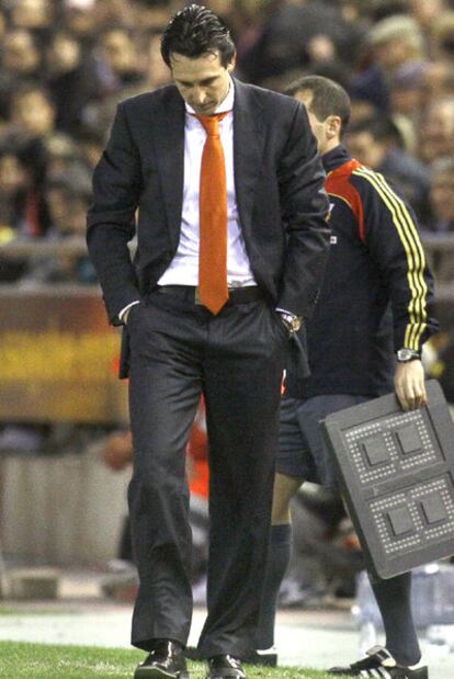 Unai Emery, durante un partido.