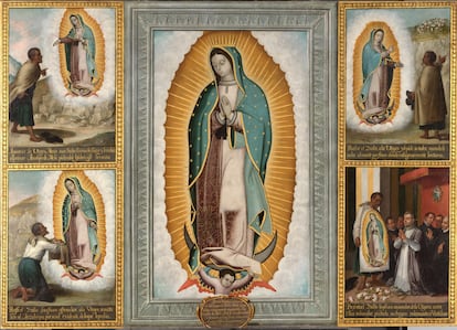 'Imagen y apariciones de Nuestra Señora de Guadalupe', José Juárez. Óleo sobre lienzo. 1656. Ágreda (Soria), monasterio de sor María Jesús de Ágreda. Cortesía del Museo del Prado.
