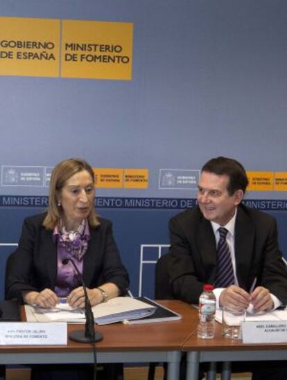 Ana Pastor y Abel Caballero en la reunión de ayer.