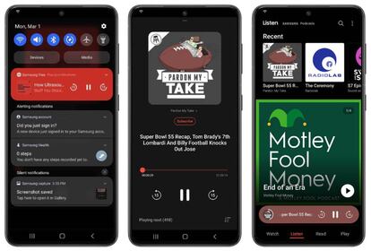 Nueva 'app' de podcasts de Samsung.