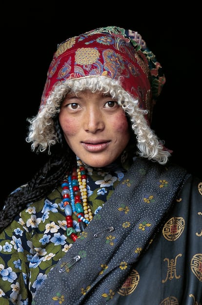 Retrato realizado por McCurry en Tíbet.