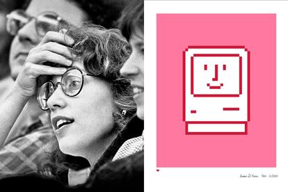 Susan Kare (1954) Diseñadora gráfica y pionera del pixel art

	Posiblemente hoy no hablarías con emojis con tu smartphone y Steve Jobs no hubiese triunfado tanto sin el trabajo de Kare, a la que debemos agradecer que la interfaz de los Mac Os revolucionase el mercado. Ella creó los iconos de Apple y dio al MAC OS un léxico visual que era universalmente intuitivo para que se reconociese de forma instantánea, como las señales de tráfico. Su archivo ha sido adquirido por el MoMA.