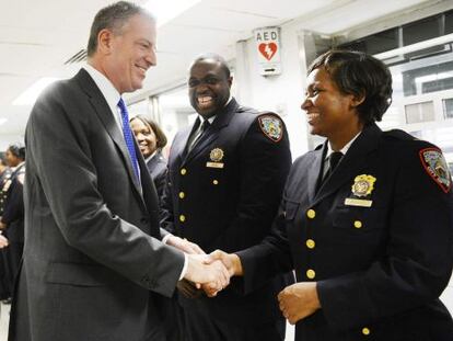 El alcalde Bill Blasio, durante su visita reciente a la prisión de Rikers Island.