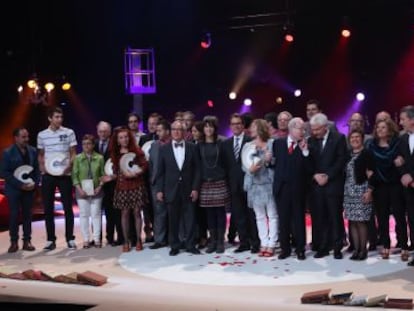 Los premiados por el Consell Nacional de la Cultura i de les Arts (CoNCA) en 2014.