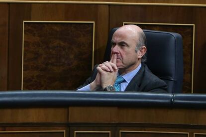 Luis de Guindos, ministre d'Economia, al Congrés.