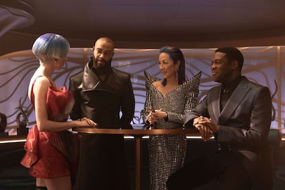 Kacey Rohl, Omari Hardwick, Michelle Yeoh y Sam Richardson, en 'Star Trek: Section 31'.