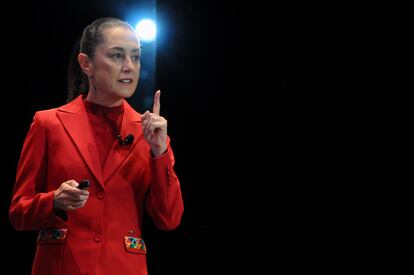 Claudia Sheinbaum, jefa de gobierno de la ciudad de México, durante su informe.