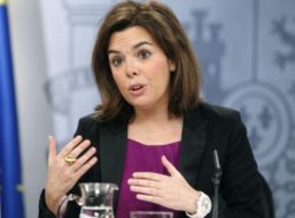 La vicepresidenta del Gobierno, Soraya Sáenz de Santamaría.