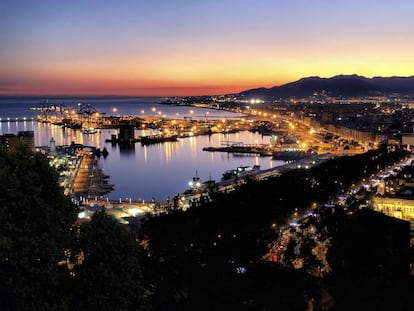 Vistas de la bahía de Málaga.