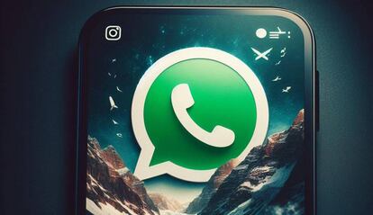 Logo de WhastApp dentro imagen Instagram