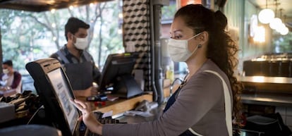 Trabajadores de un restaurante.