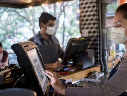 Trabajadores de un restaurante.