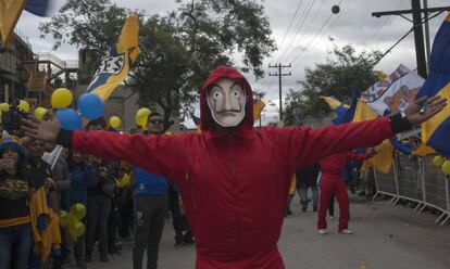 Aficionados de Tigres se vistieron como personajes de la serie 'La Casa de Papel' como alusión a la final que le ganaron a Monterrey.