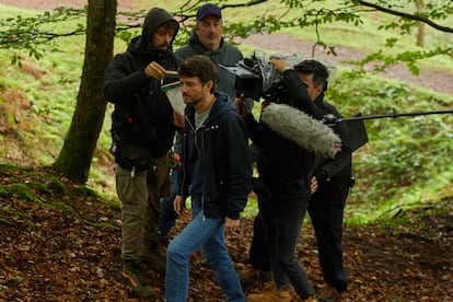 El actor Gorka Otxoa, en un momento del rodaje de 'Desaparecido' en una imagen cedida por la productora.