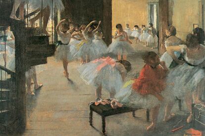<i>Clase de danza </i>(1873), óleo sobre tela de Degas de The Corcoran Gallery of Art de Washington.