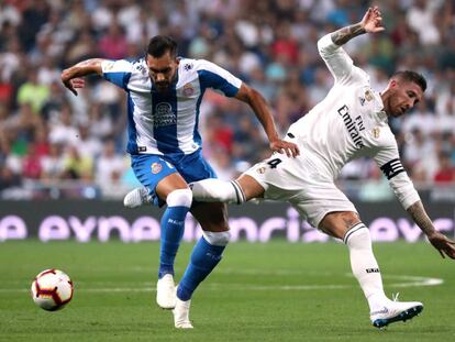 El Real Madrid se enfrenta al Espanyol en el Santiago Bernabéu, la temporada pasada. 