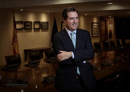 Antonio Garamendi, presidente de CEOE, en enero de 2019.