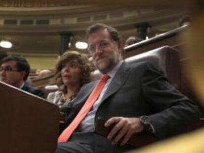 Mariano Rajoy, ayer en el pleno del Congreso.