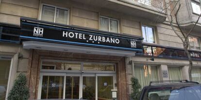 Fachada de uno de los hoteles que la cadena NH tiene en Madrid.