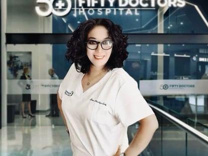 Marilyn Cote en una imagen editada y compartida en sus redes sociales.