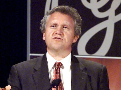 Jeff Immelt, en 2001, en una rueda de prensa en Nueva York.