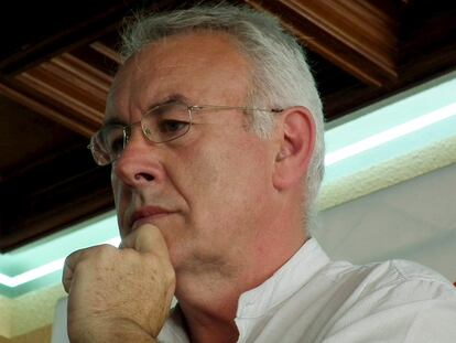 Cayo Lara, coordinador general de Izquierda Unida, durante un acto ayer en Jaén.