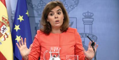 Soraya Sáenz de Santamaría, vicepresidenta del Gobierno.