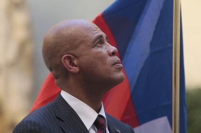 El presidente de Hait&iacute;, Michel Martelly, en Madrid en 2011.