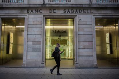 Sede del Banco Sabadell en Barcelona, el pasado noviembre.