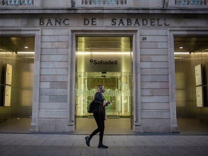 Sede del Banco Sabadell en Barcelona, el pasado noviembre.