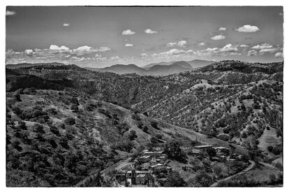 Vista de la región mixteca en Oaxaca, México.