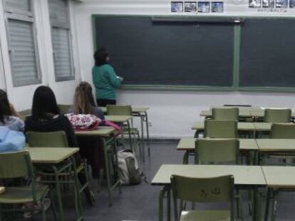 Clase de un instituto de Boadilla del Monte.