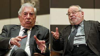 Mario Vargas Llosa (a la izquierda) y Fernando Savater.