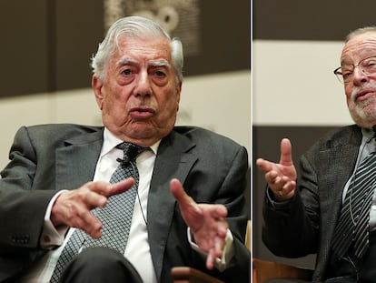 El escritor Mario Vargas Llosa y el filósofo Fernando Savater, en sendas imágenes de archivo.