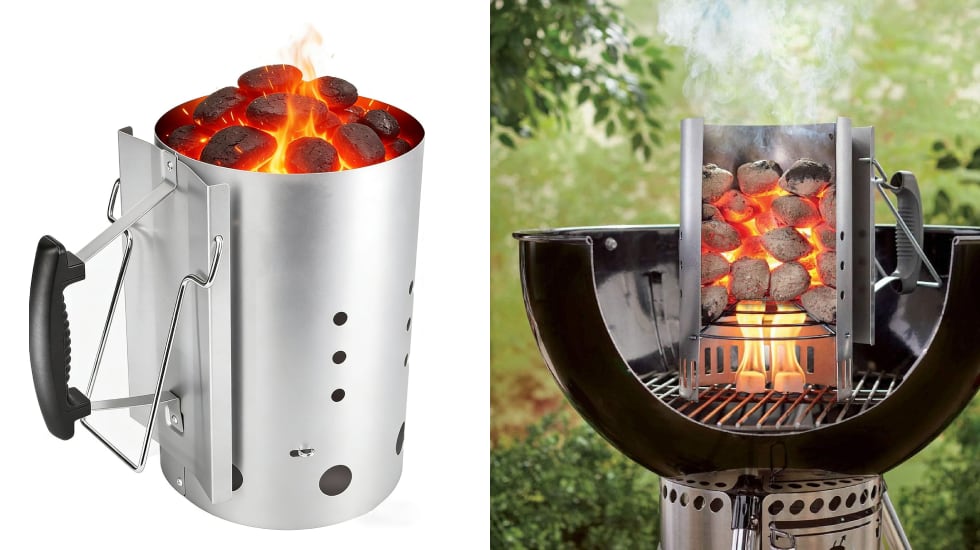 Encendedor de barbacoa con diversos orificios de ventilación.