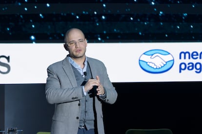 Joe Naffah, director de productos bancarios de BBVA México, durante la charla: Unicornios del futuro.