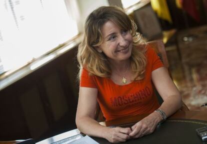 Mercedes Hurtado, presidenta del Colegio de Médicos de Valencia, durante la entrevista.