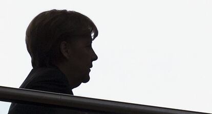 Angela Merkel en un evento político organizado el 7 de febrero en Alemania