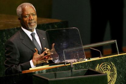 Kofi Annan, el miércoles en la sede de la ONU en Nueva York.