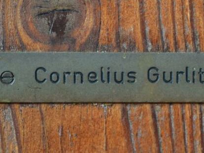 Placa en el domicilio de Cornelius Gurlitt.